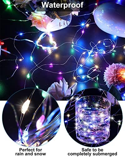 Treela 8 Pack Solar String Lights Outdoor Waterproof, Multicolor - Image 3