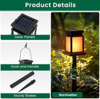GIGALUMI Solar Lanterns Outdoor Waterproof, 4 Pack Hanging Solar Lanterns - Image 3