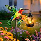 Hummingbird Solar Garden lights Outdoor Waterproof, Gifts for Women Mom Grandma Daughter, Stake lights with Solar Lantern, Hanging Solar Lights, Solar Path Lights Yard Art Outside Patio Garden Decor by YJFWAL