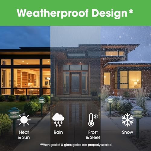 Greenfield Weatherproof Line-Voltage (120V) 3-Tier LED Outdoor Pathway Light – Permanent Outside Light for Walkway, Driveway & Landscaping – Professional Grade & Made in USA – Bronze - Image 4