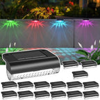 Mancra Solar Step Lights Outdoor, Solar Deck Lights Waterproof Outdoor Lighting for Patio Fence Stairs Post Railing Yard and Garden (Color Changing, 16 Pack) by Mancra