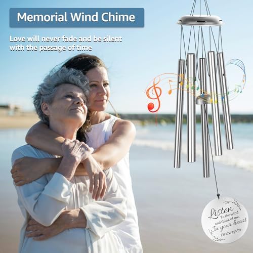 Sympathy Wind Chimes for Loss of Loved One, 39" Memorial Windchimes Outdoor - Image 2