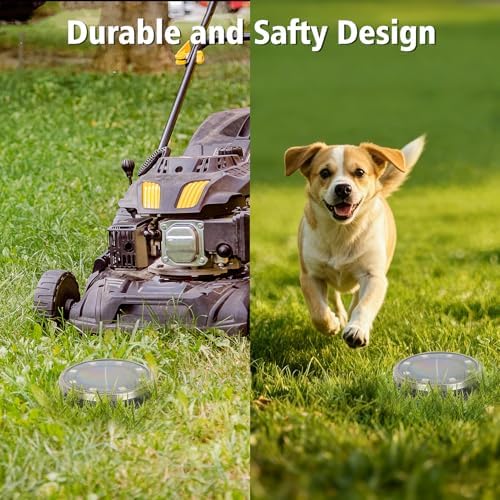 12 Pack Solar Ground Lights Outdoor Waterproof Garden Lights for Yard Lawn - Image 5