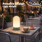 WEILAILUX Rechargeable Waterproof Shower Lamp, 2700K & Flame (Wood Grain) - Image 3
