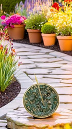 NauticalMart Flowers Sundial, Solid Brass with Verdigris Highlights, 10-Inch Diameter - Image 6