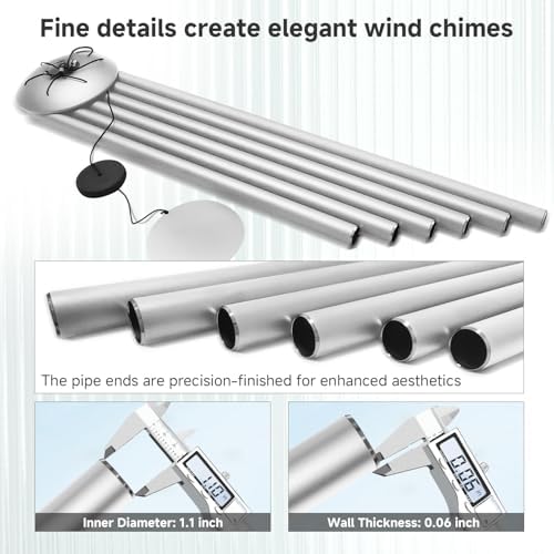 66" Extra Large Wind Chimes for Outside, 6 Thick and Bold Aluminum Tubes - Image 3