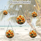 Orange Calendula Flower Stained Glass Window Hanging Suncatcher Gifts 9.8" - Image 6