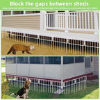 Thrivinest 10 Pack Animal Barrier Fence, No Dig Fence Decorative Fences, 17in(H) x10ft(L) Rustproof Metal Small Garden Fence Border for Dogs Rabbits, Bottom Blocker for Outdoor Yard Patio, White - Image 4
