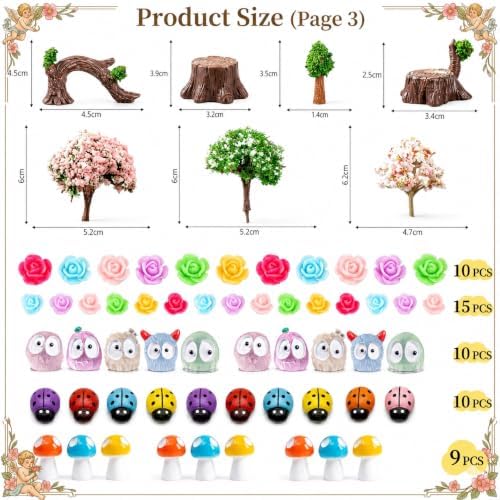 101Pcs Fairy Garden House Resin Accessories,Miniature Fairy Figurine,Animal - Image 4