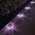Lacasa Outdoor Solar Light, 4 Pack 30LM IP68 Waterproof Solar Garden Light Auto On/Off Solar Lighting for Pathways Paths, Mixed Colours (Warm White + Blue Light) by Lacasa