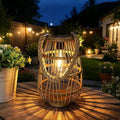 pearlstar Rattan Solar Lantern Outdoor Hanging & Tabletop Decor Light by pearlstar