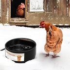 NAMSAN Heated Water Bowl for Outdoor Cats, 2.2L Heated Dog Bowl, Provides Drinkable Water in Winter, Heated Pet Drinker for Chickens Rabbits Birds Bath, Livestock Thermal Watering Trough, Black - Image 5