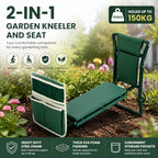 Garden Kneeler and Seat with Tool Pouches Foldable Gardening Stool Heavy Duty Steel Frame EVA Foam Pad Knee Protection for Outdoor Yard Lawn 60 x 28 x 49 cm - Image 5