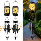 2 Pack Solar Hummingbird Wind Chimes for Outside, Birthday Mother' s Day Gifts for Mom Women Grandma,Solar Hummingbird Wind Chime Light Hanging Wind Chimes Outdoor,IP65 Waterproof, Yard Garden Terrace by Vcdsoy