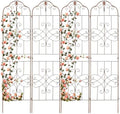hogardeck 4 Packs 84 * 19 inch Metal Garden Trellis for Climbing Plants Outdoor,Heavy Duty,Coating Rustproof Trellis for Rose, Vegetable, Flowers, Expandable,Perfect for Training Climbing Plants by HOGARDECK