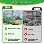 Outdoor Metal Trellis for Climbing Plants, Heavy Duty Rustproof Garden Trellis 45in, Sturdy Plant Support for Roses, Ivy, Tomatoes, Cucumbers, Flowers - Image 4