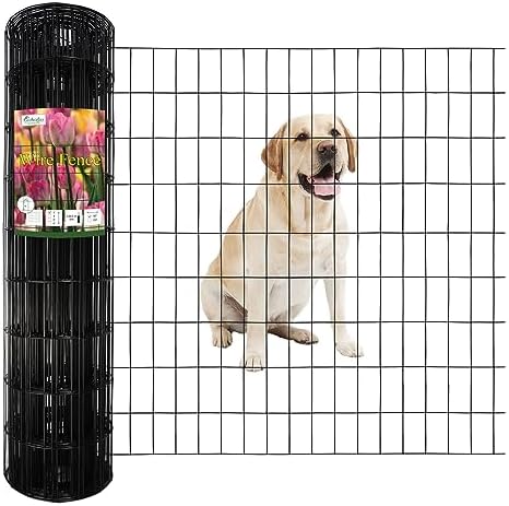 Black PVC Coated Welded Wire Fence 36" x 50' Roll, 2"x4" Mesh, 14 Gauge by FOREHOGARGARDEN%EF%BC%86HOME