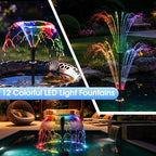 AMZtime 20W DIY Solar Fountain with Lights & Built-in 4000mAh Battery - Image 3