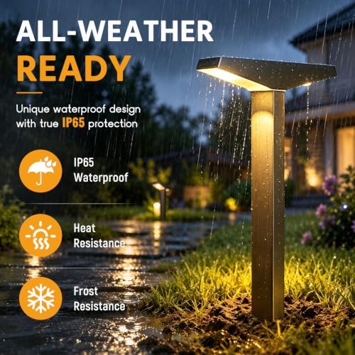 Solar Lights Outdoor, 4 Pack 60LM Warm White, IP65 Waterproof - Image 3