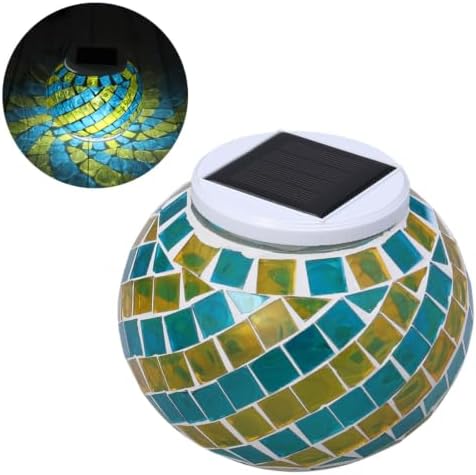 Solar Lawn Light Glass Ball Color Changing Waterproof Design by FONDOTIN