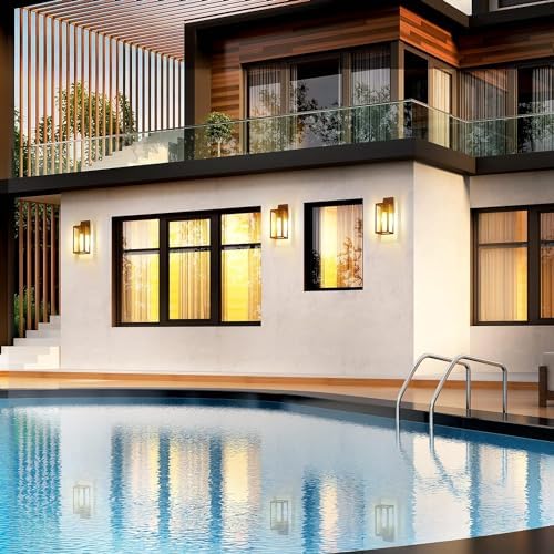 Dusk to Dawn Outdoor Lighting Fixtures for House, ORB Sensor Porch Exterior Lights Wall Mount, Anti-Rust Wall Light, Wall Sconce Lamp, Waterproof Wall Lantern for Garage, 2-PACK - Image 7