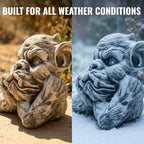 OLOMA Gothic Gargoyle Garden Statue Concrete Handmade Garden Sculpture Outdoor Lawn Decor Patio Yard Ornament Weather Resistant Cement Demon Figurine Mystery Lovers Gift - Image 6