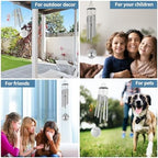 Sympathy Wind Chimes for Loss of Loved One, 39" Memorial Windchimes Outdoor - Image 6