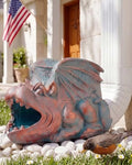 Gothic Gargoyle Gutter Guardian Rain Downspout Extension Outdoor Statue, 12 Inch High, Cast Stone Resin, Bronze Stone Finish for 3"x4" Decorative Gutter Extension by EuirostWelcometovisit