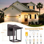 MATAMEYE Outdoor Wall Light Fixture, Exterior Waterproof Porch Lighting - Image 2