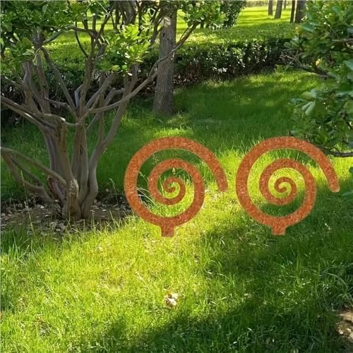 Vintage Spiral Garden Stake Set (2/3/5 pcs) - Rustic Metal Lawn Decor with Elegant Outdoor Decoration, Sturdy Ground Insertion for Farm, Patio, Wedding, Easy Installation(5PCS) - Image 5