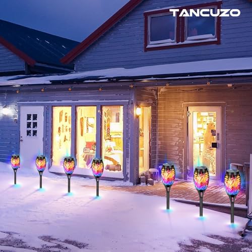 6Pack Solar Lights Outdoor, Solar Torch Light with Flickering Flame - Image 7