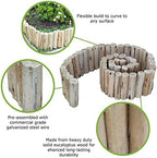 Forever Bamboo Natural Eucalyptus Wood Solid Log for Landscaping Edging Lawn Garden Fence Borders 72 in L x 6 in H x 1.25 in D - Image 3
