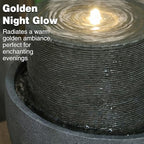 18H Modern Outdoor Water Fountain Zen-Style with Warm LED Lights - Image 5