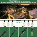 Outdoor String Lights 50FT 26 LED, Waterproof Dimmable Patio Lights - Image 6