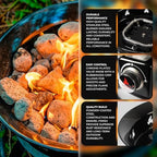 Outland Living Portable Propane Fire Pit, 19-inch, 58,000 BTU with Fire Pit Cover & Carry Kit, Smokeless Gas Firebowl | Perfect for Camping, Patio, Backyard, Tailgating, Deck, RV| Black 893 Deluxe - Image 5