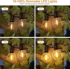 GPATIO Outdoor String Lights, 50FT G40 Bulbs Shatterproof Patio Lights, Waterproof Dimmable Hanging Outdoor Lights, Connectable LED Outside Lights for Backyard Yard Gazebo Porch Party - Image 3