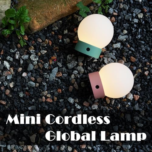 WEILAILUX Small Shower Lamp Waterproof, Cordless Globe Table Lamp (Black) - Image 2
