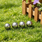 TOYANDONA 4 Pack Stainless Steel Garden Gazing Globes Mirror Ball Ornament - Image 5