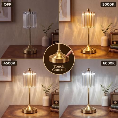 Vintage Cordless Accent Table Lamp 14" High - Image 6