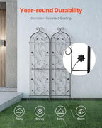 VEVOR Garden Trellis for Climbing Plants, 60 x 15 in, 2 Packs Rustproof Metal Garden Flower Trellis, Outdoor Climbing Rose Trellis Cucumbers Support, Decorative Clematis Trellis for Courtyards Lawns - Image 4
