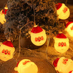 CAKERS Christmas Decor String Lights|Creative Cute Novelty Fairy Lights|Hanging Copper Wire Lights|Night Lights for Birthday Party Xmas Tree Decor,Santa Claus Head,3m(9.8ft)-20LED-USB - Image 5
