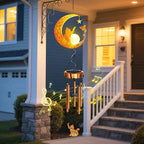 Solar Moon Cat Wind Chimes,Cat Lover Gifts for Mom Women Mothers Day - Image 5