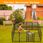 Getlay Doorless Dog Digging Fence Barrier,48in(H) 12 Panels Total 26.6 Ft(L), Black Metal Fencing for Yard 4ft Tall, Dog Fence Outdoor for Yard, Fencing for Garden Beds, Garden Fences Border - Image 5