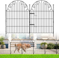 Garden Fence 10 Panels, 42 in H Above Ground, No Dig Metal Fence by Unknown