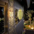 Twinkya Hanging Solar Lights Outdoor Garden Decorative Solar Lantern Waterproof Metal Moroccan Outdoor Decorations for Patio Pathway Yard Porch Backyard Garden Decor (White, 1 Pack) - Image 6