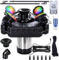 Pond Fountain Aerator with Lights,Pond Fountain with 4 RGB Lights,10 Light Modes,1HP 750W 110V 15000GPH,Stainless Steel Pump with 100FT Power Cord& Timer,Pond Fountains for Large Ponds,Lakes by Unknown