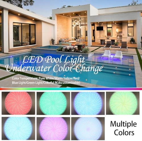 LED Pool Light Inground Pool, 12v RGB Color Changing Pond Lights - Image 5