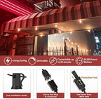 Achin 100FT Outdoor String Lights LED Dimmable Patio Lights String Waterproof with 50+3 Shatterproof Bulbs ST38 Vintage String Lights for Outside Gazebo Bistro Lights, 2200K Warm White - Image 6