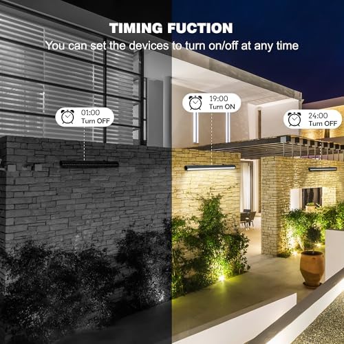 LED Wall Washer Light Bar, Tunable White 2700K-6500K, Smart WiFi App and RF Remote, Smooth Dimming, 8 Modes, Linkable 20in IP65, AC120V Plug-in for Porch Patio Sign - Image 7