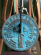 NauticalMart Brass Father Time Sundial with Verdigris Highlights Home Decorative Timeless Garden Decor Historical Ornament Gift - Image 3